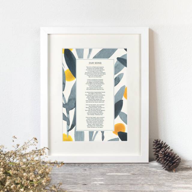 Personalised Favourite Words Print. Use Your Own Poem, Lyrics. Unframed Poster A4, A3, A2. Custom Made. Anniversary Paper Gift. Abstract - image 1
