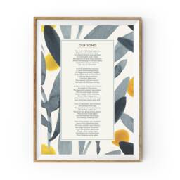 Personalised Favourite Words Print. Use Your Own Poem, Lyrics. Unframed Poster A4, A3, A2. Custom Made. Anniversary Paper Gift. Abstract - thumbnail 2