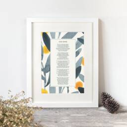 Personalised Favourite Words Print. Use Your Own Poem, Lyrics. Unframed Poster A4, A3, A2. Custom Made. Anniversary Paper Gift. Abstract - thumbnail 1