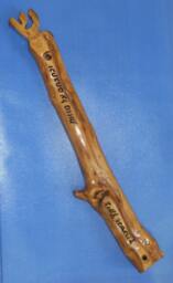 Israeli Handmade Judaica Art Olive Wood Mezuzah Case - M030 - thumbnail 1