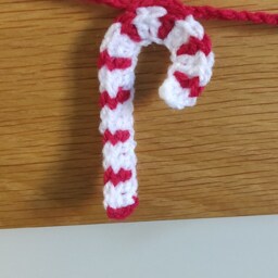 Candy Cane Bunting, Christmas Garland, Red & White Decoration, Gift, Lane, Garland - thumbnail 3