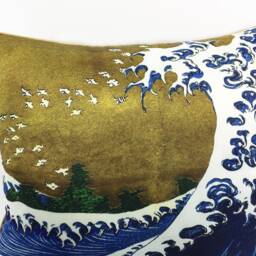 Hokusai, Cushion Cover, Great Wave Off Kanazawa, Silk Decorative Pillows, Japanese Cushion, Cushions, Throw Pillow - thumbnail 3