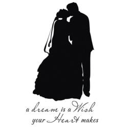Dream Is A Wish Your Heart Makes - Romantic Vinyl Wall Quotes Bedroom Decal Stickers- 013 - thumbnail 3