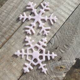 Petal Pink Fused Glass Snowflake Christmas Tree Decoration - thumbnail 1