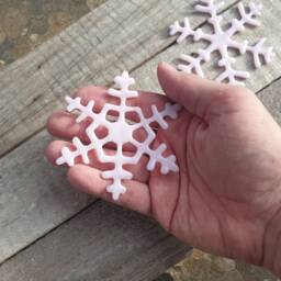 Petal Pink Fused Glass Snowflake Christmas Tree Decoration - thumbnail 2