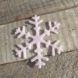 Petal Pink Fused Glass Snowflake Christmas Tree Decoration - thumbnail 3