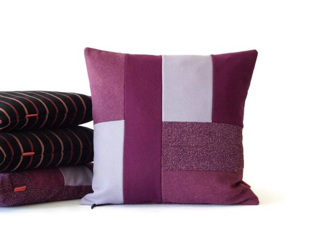 Modern Color Block Pillow - Geometric Cushion Cover - image 1
