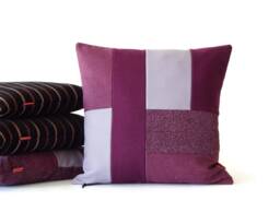 Modern Color Block Pillow - Geometric Cushion Cover - thumbnail 1