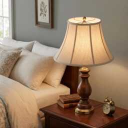 Cream Bell Shape Silk Fabric Lampshade - Classic Table Floor Lamp Shade - thumbnail 4