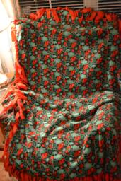 Hollyberry Fleece Christmas Throw