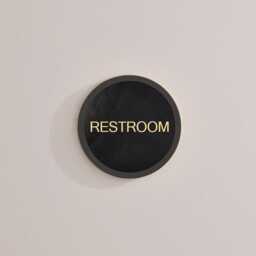 Personalized Brass & Leather Room Sign, Hotel Door Plaque - thumbnail 2