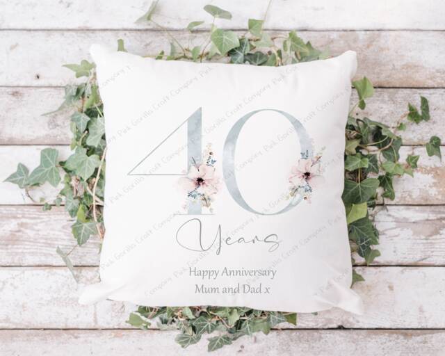 Anniversary Gift, Gift For Anniversary, Personalised Milestone Cushion, Special - image 1