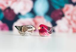 Purple Finch Pair - Miniatures