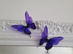 Deep Purple 3D Butterfly Wall Art Handmade Home Decor - Set Of 4 - thumbnail 1