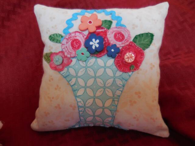 A Flower Basket Mini Pillow - image 1