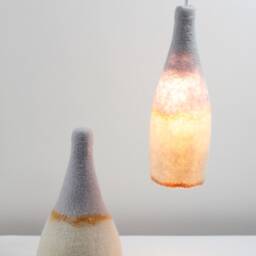Felted Wool Pendant Lamp Modern Bedside Lighting - thumbnail 2