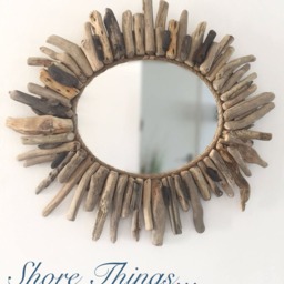 Handmade Driftwood Sunburst Mirror, Coastal Beach Home Decor - thumbnail 4