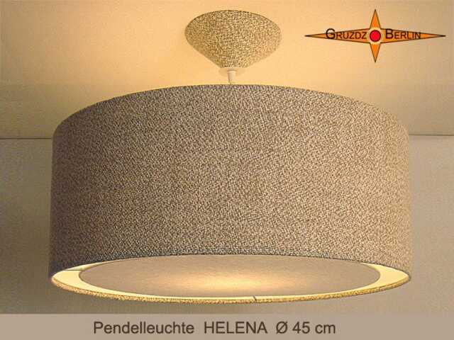 Pendant Lamp Of Linen Helena Hanging With Light Edge Diffuser - image 1
