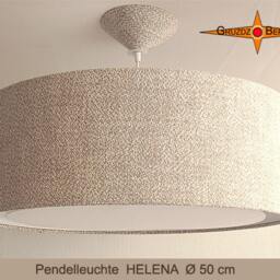 Pendant Lamp Of Linen Helena Hanging With Light Edge Diffuser - thumbnail 2