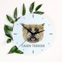 A Clock With A Cairn Terrier Dog. New Collection The Geometric Dog - thumbnail 1