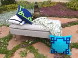 Greek Key Outdoor Pillow Cover Sunbrella All Weather Fabric - thumbnail 1