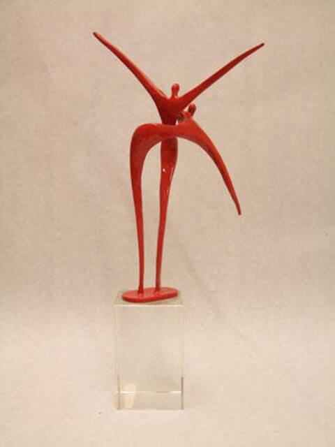 Red Artistic Statue