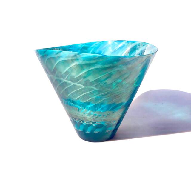 Aquagreen Murano Glass Vase Modern Italian Art - 9.05 - image 1
