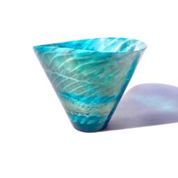 Aquagreen Murano Glass Vase Modern Italian Art - 9.05 - thumbnail 1