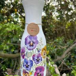Pansy Plant Pot, Pansy Vase, Pot Inside Or Out, Pansy, Pansie, Gifts - thumbnail 2