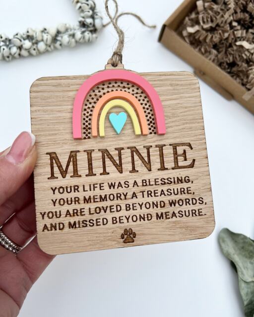 Pet Sympathy Gift, Pet Loss Personalised Memorial, Keepsake Your Life Was A Blessing, Memorial Gift - image 1