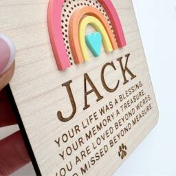 Pet Sympathy Gift, Pet Loss Personalised Memorial, Keepsake Your Life Was A Blessing, Memorial Gift - thumbnail 2
