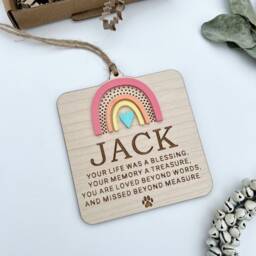 Pet Sympathy Gift, Pet Loss Personalised Memorial, Keepsake Your Life Was A Blessing, Memorial Gift - thumbnail 3