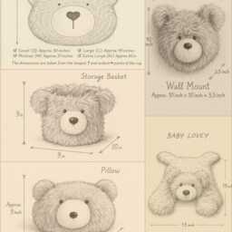 Gray Bear Head Wall Mount - Faux Taxidermy Nursery Decor Woodland Animal Trophy - thumbnail 4