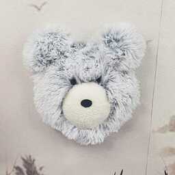 Gray Bear Head Wall Mount - Faux Taxidermy Nursery Decor Woodland Animal Trophy - thumbnail 2