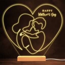 Happy Mother's Day Mum & Son Personalised Gift Lamp Night Light - thumbnail 1
