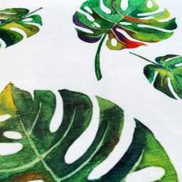Green Tropical Palm Leaves Cushion Cover - Double Sided Printing Throw Pillow On The Soft Chenille With Different Sizes Oeko-Tex - thumbnail 2