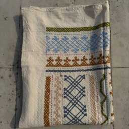 Handcrafted Cotton Suzani Quilt - Boho Embroidered Throw, Textile Art - thumbnail 4