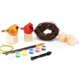 Hand-Carved Cardinal Bird Painting Kit Nature-Inspired Diy Decor - thumbnail 2