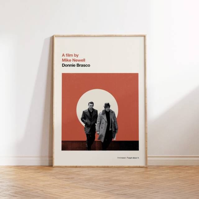 Donnie Brasco Print - Movie Poster, Retro, Mid Century Modern, Vintage Art Print, Minimalist - image 1