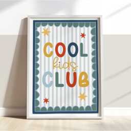 Personalised Set Of 6 Gallery Wall Prints in Bright Colours, Boy Toddler Bedroom & Playroom Decor, Neutral Kids Room Art - thumbnail 3