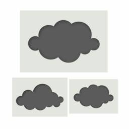 Cloud Stencils, Room Decoration, 3 Piece Stencil Kit, Reusable Stencils For Wall Art, Home D??cor, Painting, Art & Craft. Group 2 - thumbnail 1