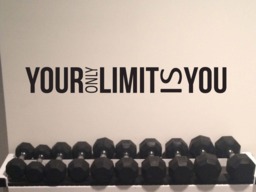 Inspirational Fitness Quote, Gym Wall Decal, Classroom Decor, Your Only Limit Is You 034 - thumbnail 1