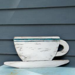Coffee Bar Sign, Diner Cup Style, Wood Kitchen Wall Art, Lover, Retro Decor Large - thumbnail 2