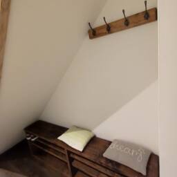 Rustic Pine Shoe Bench Extra Deep, Long Entryway Organizer - thumbnail 4