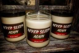 Never Sleep Again - 9 Ounce Soy Wax Glass Jar Candle Nightmare On Elm Street Freddy Krueger - thumbnail 1