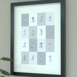 Manchester City Legends Illustrated Art Print - Etihad Stadium Icons Poster Gift - thumbnail 1