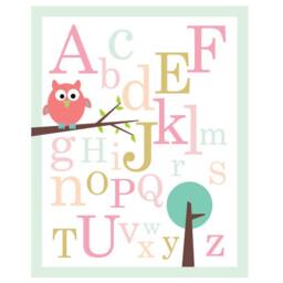 Abc Alphabet Poster Print - Mint & Gold Nursery Wall Decor - thumbnail 2