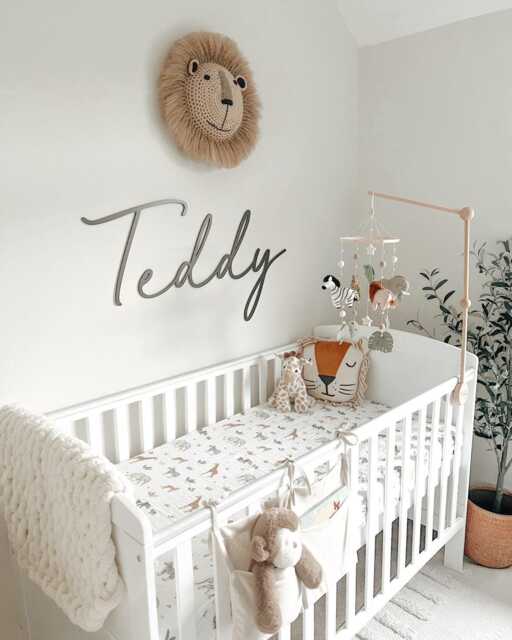 Personalised Name Sign, Nursery Wooden Baby Custom Wall Newborn Kids Decor - image 1