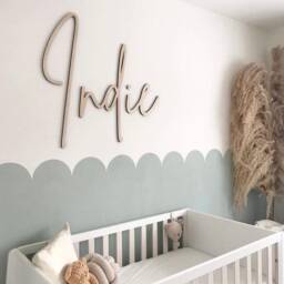 Personalised Name Sign, Nursery Wooden Baby Custom Wall Newborn Kids Decor - thumbnail 2