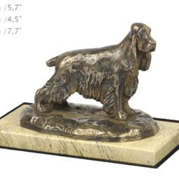 English Cocker Spaniel , Dog Sand Marble Base Statue, Limited Edition, Artdog. Made Of Cold Cast Bronze. Perfect Gift. Limited Edition - thumbnail 4